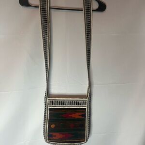 Handwoven Multicolor Patterned Wool Crossbody Bag